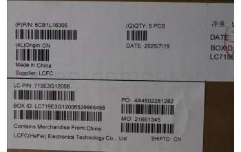 Lenovo 5CB1L16306 COVER Upper Case ASM_UKR L82XR NFP AGNBL