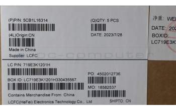 Lenovo 5CB1L16314 COVER UpperCaseASM_EUROENGL82XSFPW/SCREW