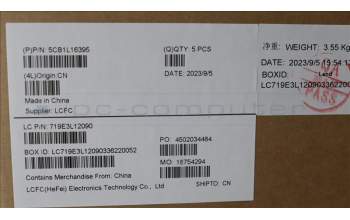 Lenovo 5CB1L16395 COVER Upper Case ASM_SLV L82XQ AB BL