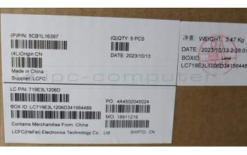 Lenovo 5CB1L16397 COVER Upper Case ASM_SWS L82XQ AB BL