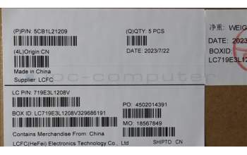 Lenovo 5CB1L21209 COVER Upper Case ASM_NORDIC L82XQ ABFPBL