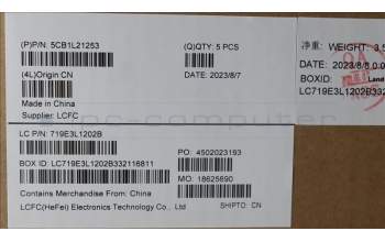 Lenovo 5CB1L21253 COVER Upper Case ASM_BEL L82XQ AG BL