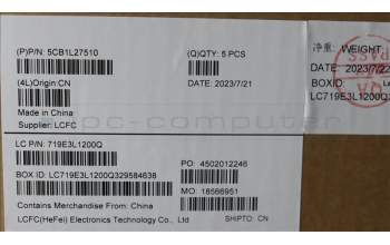 Lenovo 5CB1L27510 COVER Upper Case ASM_GER L82XQ AG BL