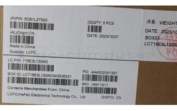 Lenovo 5CB1L27520 COVER Upper Case ASM_NORDIC L82XQ AG BL