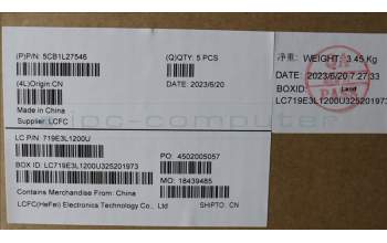 Lenovo 5CB1L27546 COVER Upper Case ASM_ARA L82XQ AG NBL