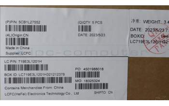 Lenovo 5CB1L27552 COVER Upper Case ASM_BEL L82XQ AG NBL