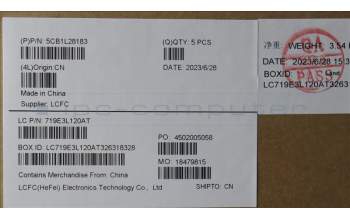 Lenovo 5CB1L28183 COVER Upper Case ASM_BEL L82XQ AGFP BL