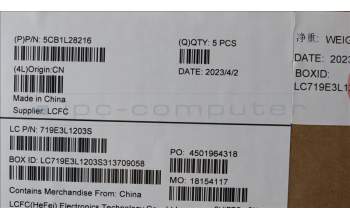 Lenovo 5CB1L28216 COVER Upper Case ASM_ITA L82XQ AGFP NBL