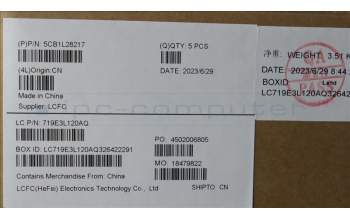 Lenovo 5CB1L28217 COVER Upper Case ASM_SPA L82XQ AGFP NBL