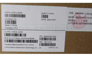 Lenovo 5CB1L28226 COVER Upper Case ASM_FRA L82XQ AGFP NBL