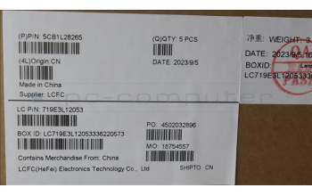 Lenovo 5CB1L28265 COVER Upper Case ASM_NORDIC L82XQ FB BL