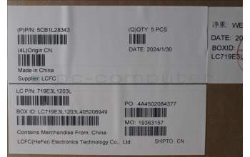 Lenovo 5CB1L28343 COVER Upper Case ASM_SPA L82XQ FBFP NBL