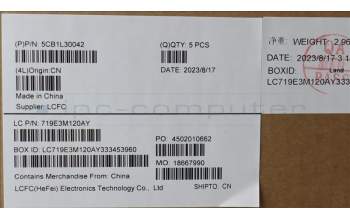 Lenovo 5CB1L30042 COVER Upper Case ASM_BEL L82XN FP AG BL