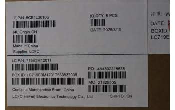 Lenovo 5CB1L30166 COVER Upper Case ASM_NORDIC L82XN NFP AB