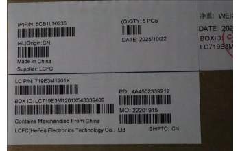 Lenovo 5CB1L30235 COVER Upper Case ASM_CZE/SLK L82XN NFPAG