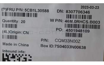 Lenovo 5CB1L30588 LCD Cover W 82Y0 AL ARGY