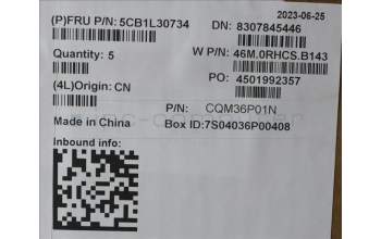 Lenovo 5CB1L30734 COVER Upper Case ASM_GER W 82Y0 SB BL