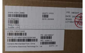 Lenovo 5CB1L30860 COVER Upper Case ASM_FRA/ENGL82WKONGYRGB