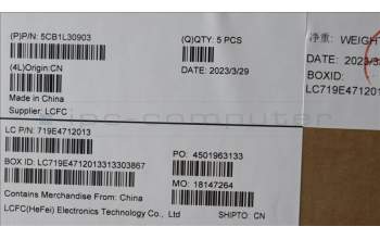 Lenovo 5CB1L30903 COVER Upper Case ASM_ITA L82WK ONGY WH