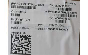 Lenovo 5CB1L31829 C-Abdeckung mit Tastatur, Englisch (US, Euro), arktisgrau