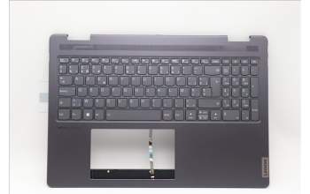 Lenovo 5CB1L31894 C-Abdeckung mit Tastatur, Belgisch, sturmgrau, Ohne Fingerabdruck, GB