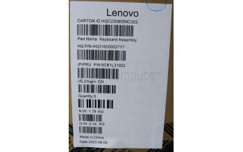 Lenovo 5CB1L31922 C-Abdeckung mit Tastatur, Englisch, arktisgrau, Fingerabdruckleser