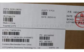 Lenovo 5CB1L39232 C-Abdeckung mit Tastatur, Französisch, RGB-Hintergrundbel.