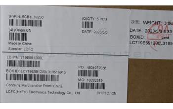 Lenovo 5CB1L39250 C-Cover with keyboard, Italian, RGB Backlight, UK