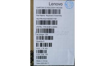 Lenovo 5CB1L39453 C-Abdeckung mit Tastatur, Portugiesisch, Sturmgrau