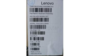 Lenovo 5CB1L39465 C-Abdeckung mit Tastatur, Spanisch, sturmgrau