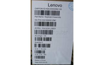 Lenovo 5CB1L39501 C-Abdeckung mit Tastatur, Belgisch, aquamarinblau, GB