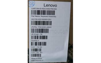 Lenovo 5CB1L39522 COVER Upper Case ASM_EURO ENG H82Y7TTPS