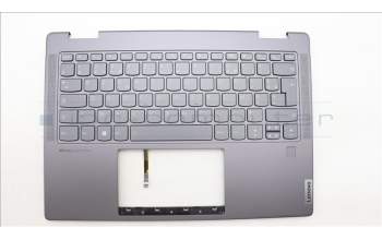 Lenovo 5CB1L40793 C-Abdeckung mit Tastatur, Französisch, Sturmgrau, Fingerabdruck