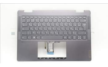 Lenovo 5CB1L40796 C-Abdeckung mit Tastatur, Französisch/Arabisch, sturmgrau, Ohne_Fingerabdruckscanner