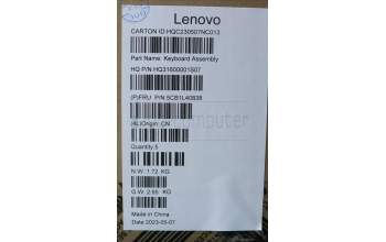 Lenovo 5CB1L40838 C-Abdeckung mit Tastatur, Englisch (US, Euro), Sturmgrau, Ohne_Fingerabdruckscanner