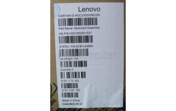 Lenovo 5CB1L40840 COVER Upper Case ASM_CZE/SLKH82YLNFPSTGY