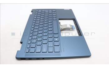Lenovo 5CB1L40861 C-Abdeckung mit Tastatur, Portugiesisch, Aquamarinblau, Ohne_Fingerabdruckscanner