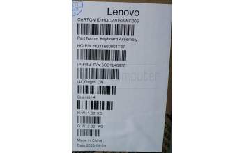 Lenovo 5CB1L40875 C-Abdeckung mit Tastatur, Belgisch, aquamarinblau, Ohne Fingerabdruck, GB