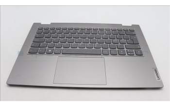 Lenovo 5CB1L43742 C-Abdeckung mit Tastatur, Skandinavien, Mineralgrau, Hintergrundbeleuchtung