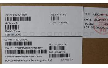 Lenovo 5CB1L44960 C-Cover with keyboard,US English Euro,Arctic Grey