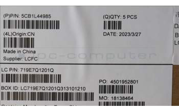 Lenovo 5CB1L44985 COVER Upper Case ASM_USA ENG L83AQ A/G