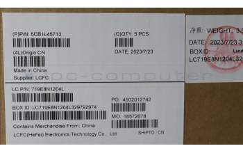 Lenovo 5CB1L45713 C-Abdeckung mit Tastatur, Belgisch, arktisgrau, Hintergrundbeleuchtung, GB