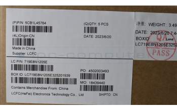 Lenovo 5CB1L45764 C-Abdeckung mit Tastatur, Belgisch, arktisgrau, Ohne Hintergrundbeleuchtung, GB