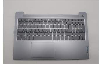 Lenovo 5CB1L45882 C-Abdeckung mit Tastatur, Griechisch, Arktisgrau, Hintergrundbeleuchtung, Fingerabdruck
