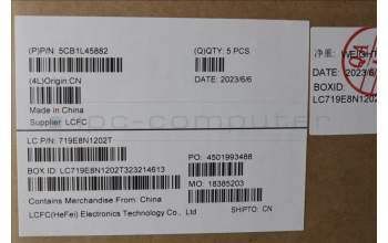 Lenovo 5CB1L45882 C-Abdeckung mit Tastatur, Griechisch, Arktisgrau, Hintergrundbeleuchtung, Fingerabdruck