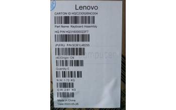 Lenovo 5CB1L48255 C-Abdeckung mit Tastatur, Hebräisch, sturmgrau, Ohne_Fingerabdruckscanner