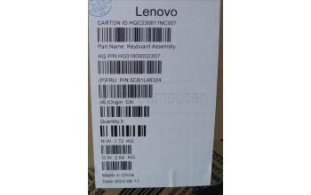 Lenovo 5CB1L48324 C-Abdeckung mit Tastatur, Hebräisch, Aquamarinblau, Ohne_Fingerabdruckscanner