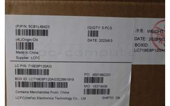 Lenovo 5CB1L49423 C-Abdeckung mit Tastatur, Spanisch, arktisgrau, Hintergrundbeleuchtung, Ohne_Fingerabdruckscanner