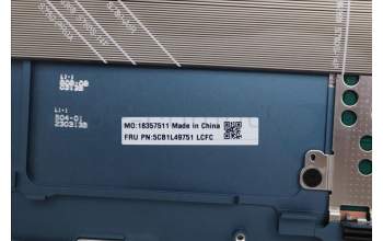 Lenovo 5CB1L49751 C-Abdeckung mit Tastatur, Französisch, Aquamarinblau