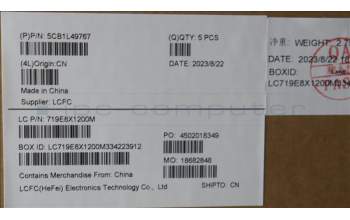 Lenovo 5CB1L49767 C-Abdeckung mit Tastatur, Slowenisch, Aquamarinblau